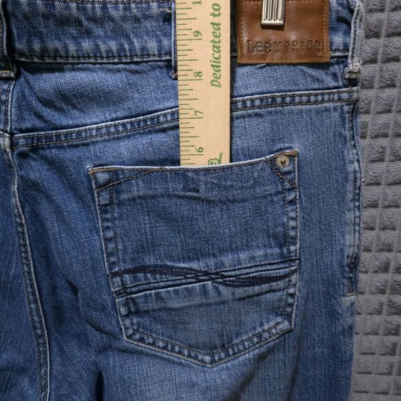 Stretch Comfort Blue Jeans 38x29 Mens L342 Straight Leg Medium Wash Western Work - Picture 10 of 16